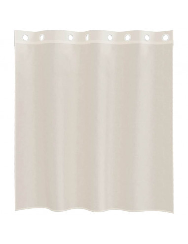 Tende in Voile con Occhielli 2 pz Crema 140x140 cm