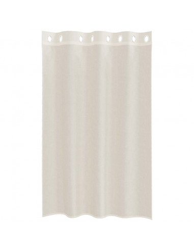 Tende in Voile con Occhielli 2 pz Crema 140x175 cm