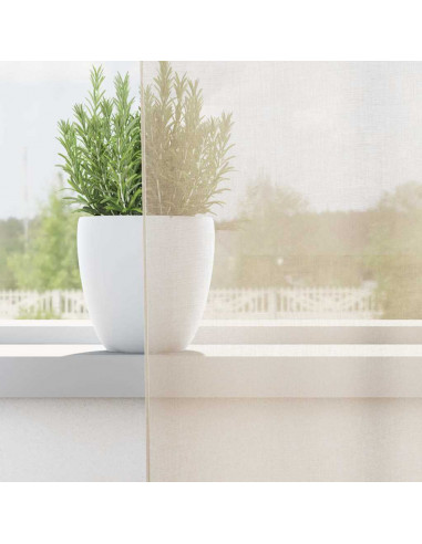 Tende in Voile con Occhielli 2 pz Crema 140x225 cm