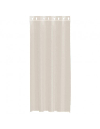 Tende in Voile con Occhielli 2 pz Crema 140x225 cm