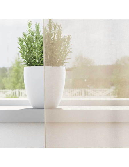 Tende in Voile con Occhielli 2 pz Crema 140x245 cm