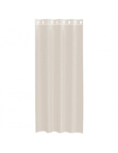 Tende in Voile con Occhielli 2 pz Crema 140x245 cm