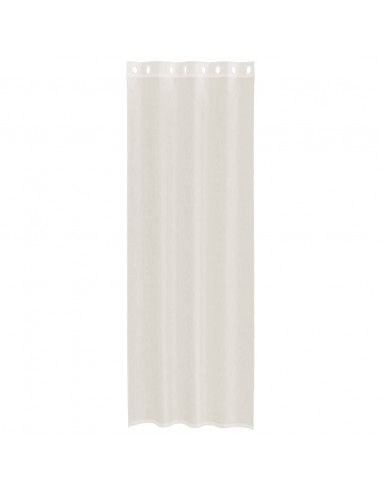 Tende in Voile con Occhielli 2 pz Crema 140x300 cm