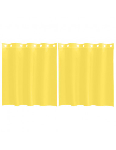Tende in Voile con Occhielli 2 pz Giallo
