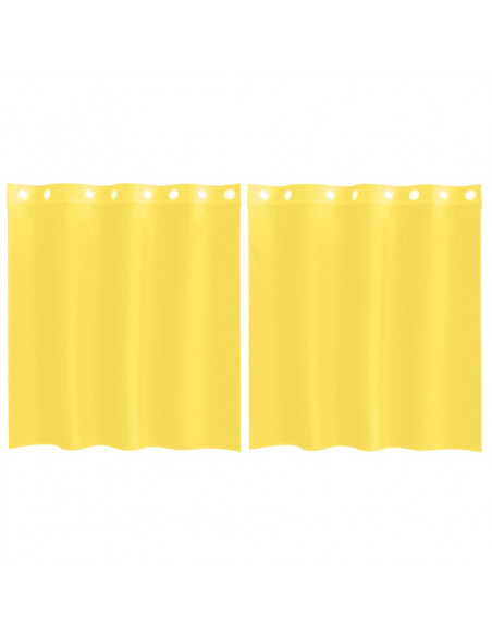 Tende in Voile con Occhielli 2 pz Giallo