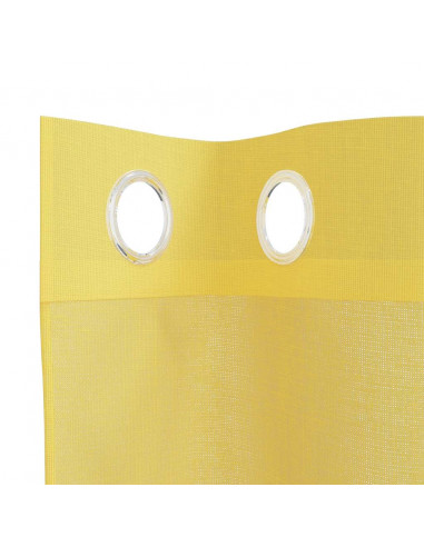 Tende in Voile con Occhielli 2 pz Giallo