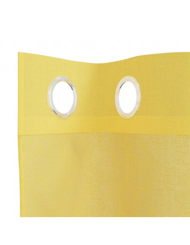 Tende in Voile con Occhielli 2 pz Giallo