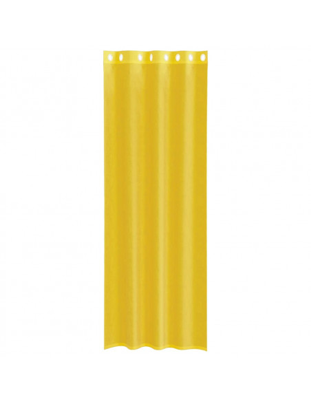 Tende in Voile con Occhielli 2 pz Giallo
