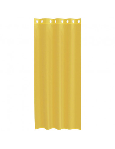 Tende in Voile con Occhielli 2 pz Giallo