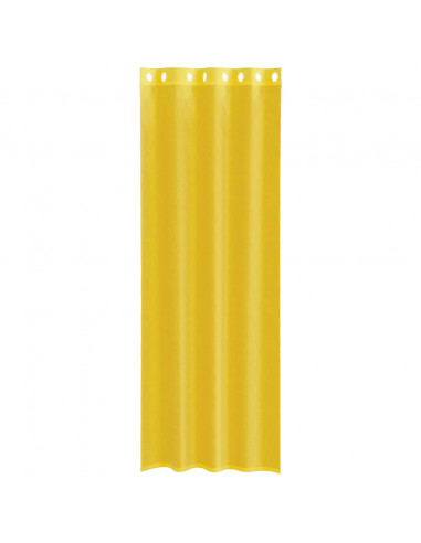 Tende in Voile con Occhielli 2 pz Giallo