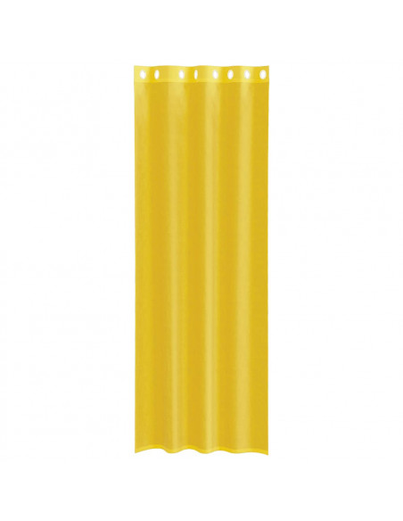Tende in Voile con Occhielli 2 pz Giallo