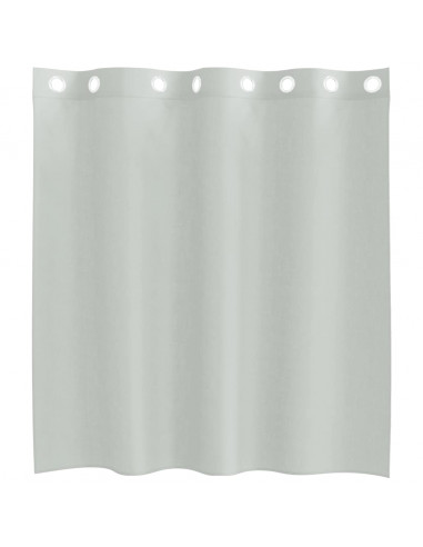 Tende in Voile con Occhielli 2 pz Grigio Chiaro 140x140 cm