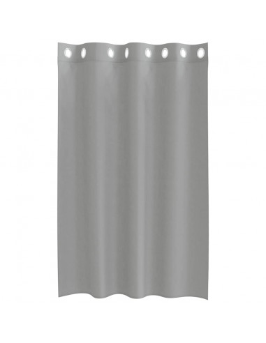 Tende in Voile con Occhielli 2 pz Grigio Chiaro 140x175 cm