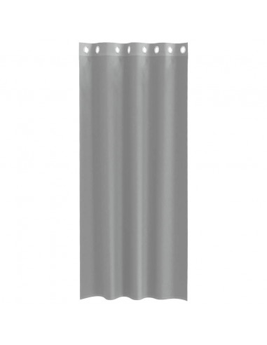 Tende in Voile con Occhielli 2 pz Grigio Chiaro 140x245 cm