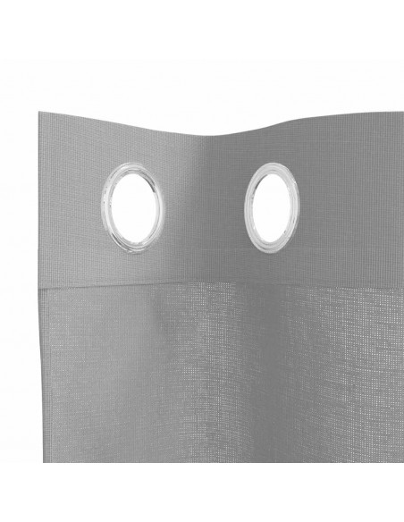 Tende in Voile con Occhielli 2 pz Grigio Chiaro 140x245 cm