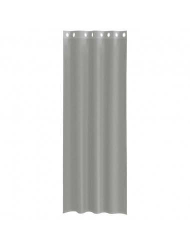 Tende in Voile con Occhielli 2 pz Grigio Chiaro 140x260 cm