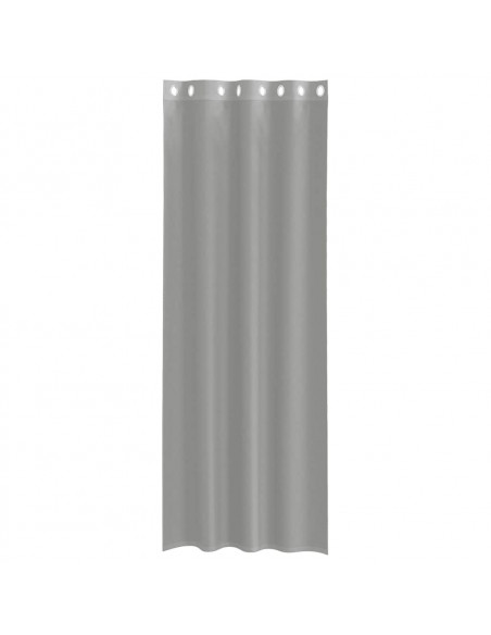 Tende in Voile con Occhielli 2 pz Grigio Chiaro 140x260 cm