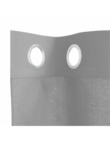 Tende in Voile con Occhielli 2 pz Grigio Chiaro 140x260 cm