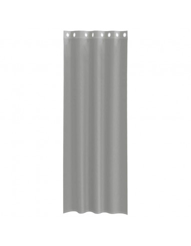 Tende in Voile con Occhielli 2 pz Grigio Chiaro 140x300 cm