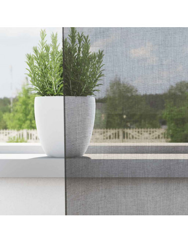 Tende in Voile con Occhielli 2 pz Grigio Scuro 140x140 cm