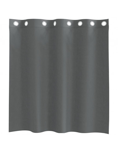 Tende in Voile con Occhielli 2 pz Grigio Scuro 140x140 cm