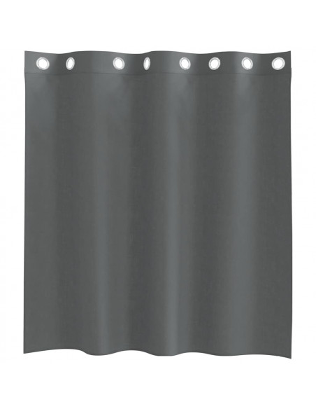 Tende in Voile con Occhielli 2 pz Grigio Scuro 140x140 cm