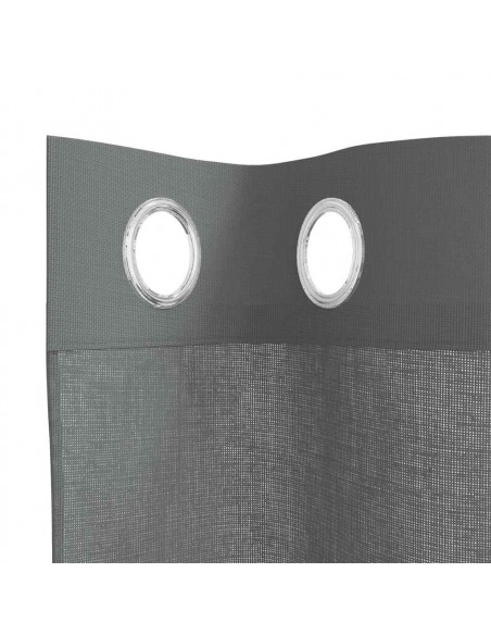 Tende in Voile con Occhielli 2 pz Grigio Scuro 140x140 cm