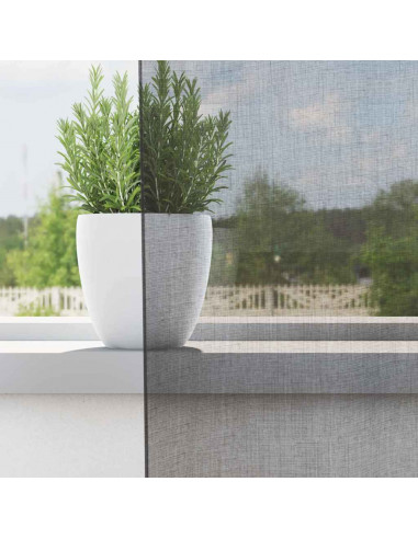 Tende in Voile con Occhielli 2 pz Grigio Scuro 140x175 cm