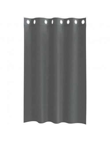 Tende in Voile con Occhielli 2 pz Grigio Scuro 140x175 cm