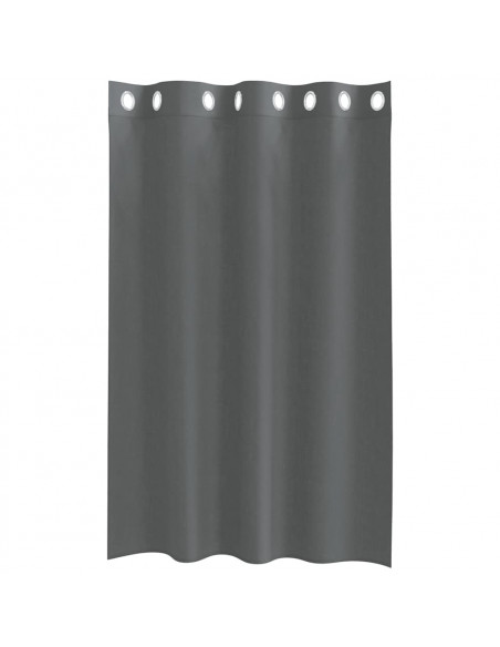 Tende in Voile con Occhielli 2 pz Grigio Scuro 140x175 cm