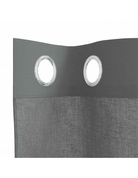 Tende in Voile con Occhielli 2 pz Grigio Scuro 140x175 cm