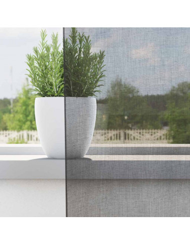 Tende in Voile con Occhielli 2 pz Grigio Scuro 140x225 cm