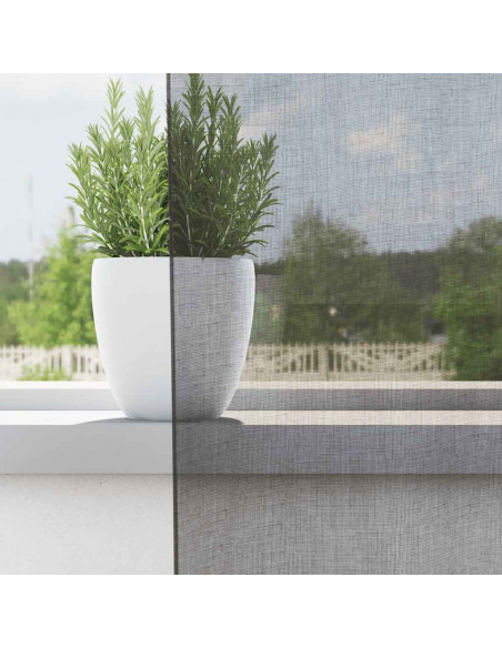 Tende in Voile con Occhielli 2 pz Grigio Scuro 140x245 cm