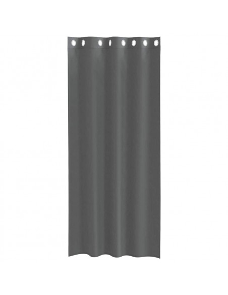 Tende in Voile con Occhielli 2 pz Grigio Scuro 140x245 cm
