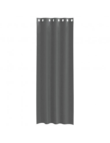 Tende in Voile con Occhielli 2 pz Grigio Scuro 140x260 cm