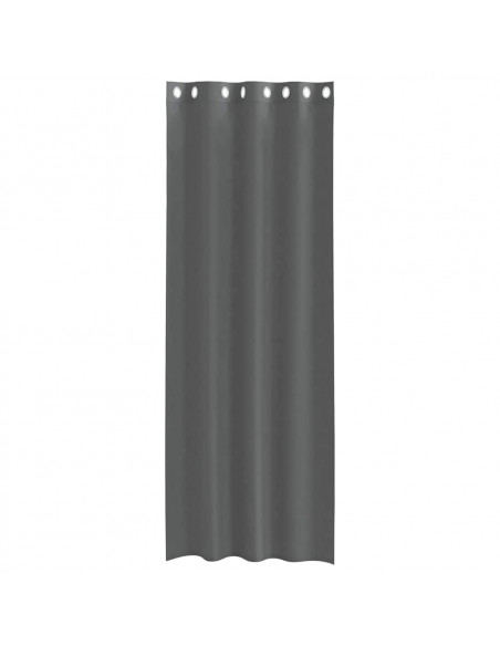 Tende in Voile con Occhielli 2 pz Grigio Scuro 140x260 cm