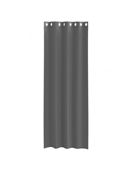 Tende in Voile con Occhielli 2 pz Grigio Scuro 140x300 cm