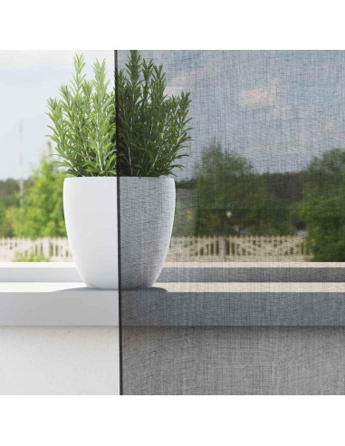 Tende in Voile con Occhielli 2 pz Nero 140x300 cm