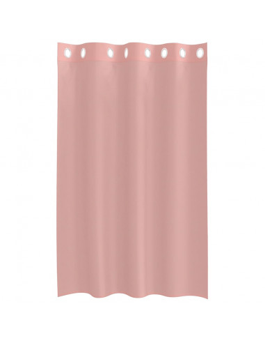 Tende in Voile con Occhielli 2 pz Rosa 140x175 cm