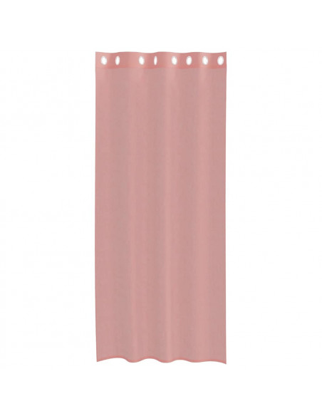 Tende in Voile con Occhielli 2 pz Rosa 140x245 cm