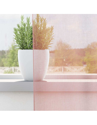 Tende in Voile con Occhielli 2 pz Rosa Chiaro 140x175 cm