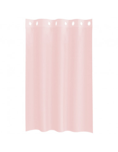 Tende in Voile con Occhielli 2 pz Rosa Chiaro 140x175 cm