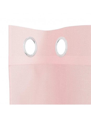 Tende in Voile con Occhielli 2 pz Rosa Chiaro 140x225 cm