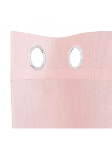 Tende in Voile con Occhielli 2 pz Rosa Chiaro 140x260 cm