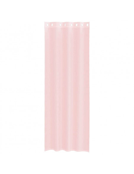 Tende in Voile con Occhielli 2 pz Rosa Chiaro 140x300 cm