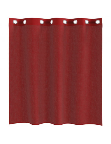 Tende in Voile con Occhielli 2 pz Rosso Vino