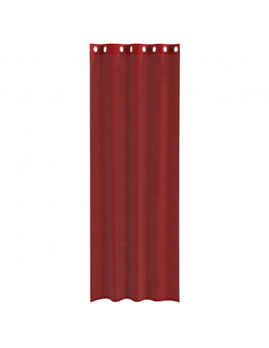 Tende in Voile con Occhielli 2 pz Rosso Vino