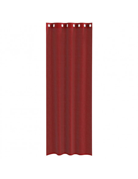 Tende in Voile con Occhielli 2 pz Rosso Vino