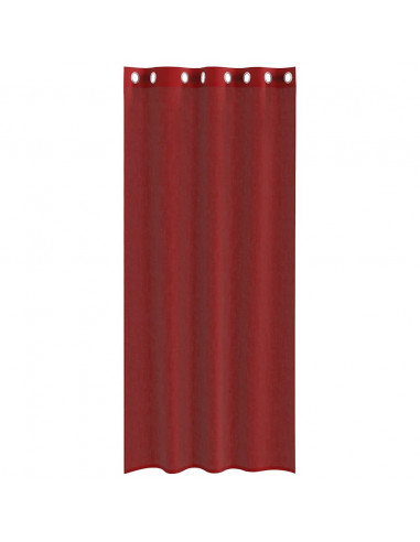 Tende in Voile con Occhielli 2 pz Rosso Vino