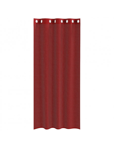 Tende in Voile con Occhielli 2 pz Rosso Vino